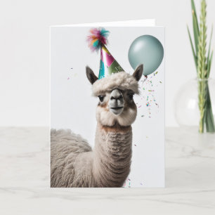 Remerciements Alpaca Anniversaire Carte de voeux pliée