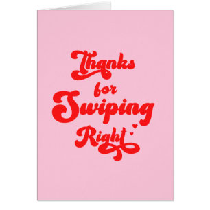 Remerciements amusants pour le swiping droit Saint