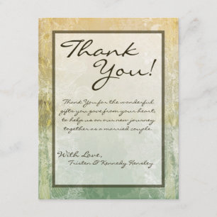 Remerciements antiquité florale vintage du carte de