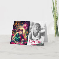 *~* AP72 Photo Carte de voeux pliée pour la fête d