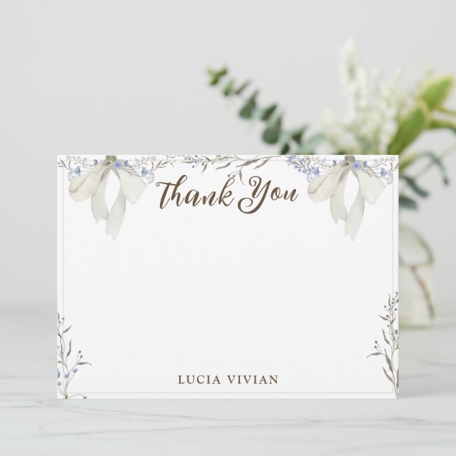 Remerciements Aquarelle Coeur et cerise sur le Carte de remercie (Debout devant)