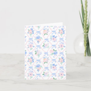 Remerciements Aquarelle Floral Bows Personnalisé Carte de remerc