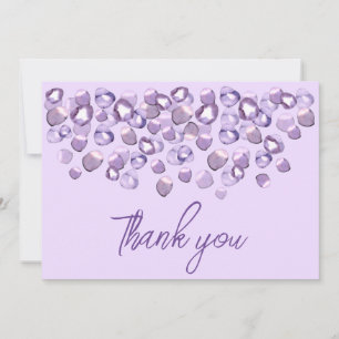 Remerciements aquarelle violet violet simple carte de remercieme