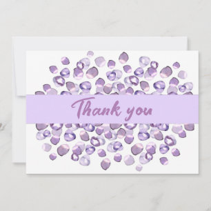 Remerciements aquarelle violet violet simple carte de remercieme