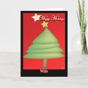 Remerciements Arbre de Noël Joyeuses vacances Carte femme