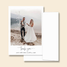 ARIA | Carte de remerciement de mariage avec photo