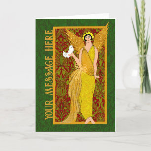 Remerciements Art Nouveau William Morris Carte de Noël rétro