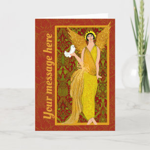 Remerciements Art Nouveau William Morris Carte de Noël rétro