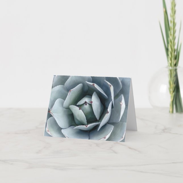 Remerciements Artichoke Agave Cactus | Carte de note verte Sage (Devant)