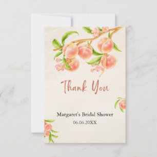 Remerciements Aussi doux qu'une Pêche Carte de Remerciement