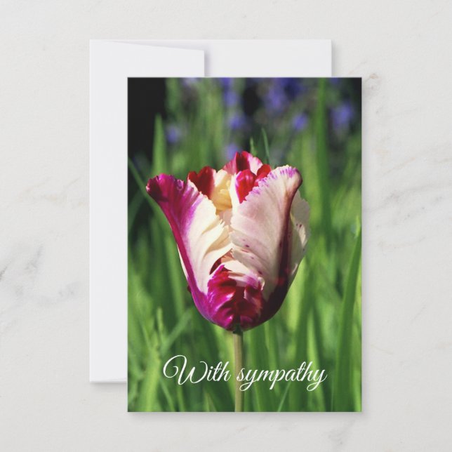 Remerciements Avec carte plate de sympathie (Devant)