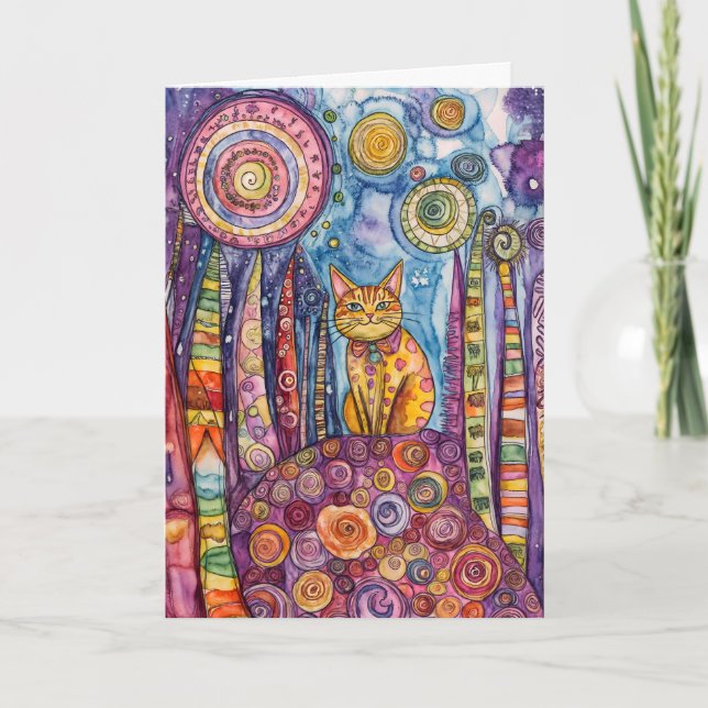 Remerciements Ayez une carte de voeux de jour Purr-fect (Devant)