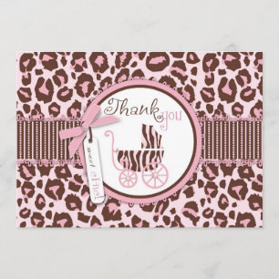 Remerciements B2 de rose de carte de la fille TY de guépard