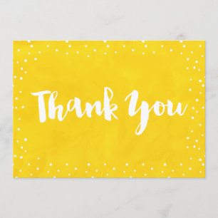 Remerciements Baby shower d'aquarelle jaune CARTE DE REMERCIEM