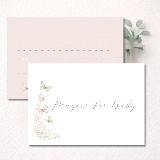 Remerciements Baisers de papillon Prières pour bébé Carte pour b (Créateur téléchargé)