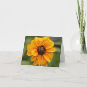 Remerciements Beau dans la carte de note jaune de fleur d'oeil