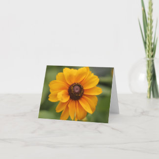 Remerciements Beau dans la carte de note jaune de fleur d'oeil