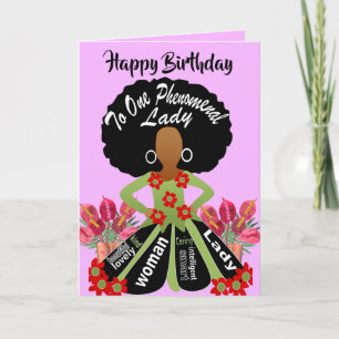 Remerciements Belle carte d'anniversaire de Cousin afro-américai