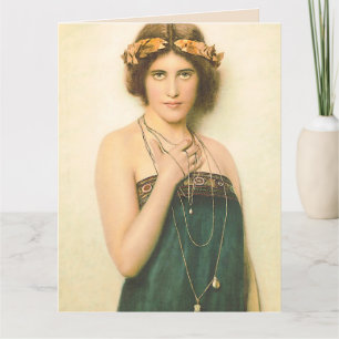 REMERCIEMENTS BELLE CARTE D'ANNIVERSAIRE DE LA FEMME VINTAGE BOH