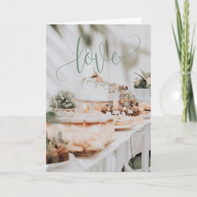 Remerciements Belle carte de voeux Mariage/anniversaire (Devant)