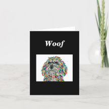 Bernedoodle Chien - Carte de note blanche