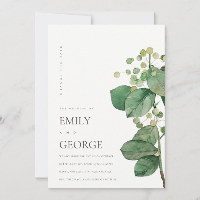REMERCIEMENTS BERRY LEAFY FOLIAGE GREENERGE MODIFIER LA CARTE DE (Devant)