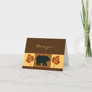 Remerciements Black Bear Rustic Card Taille de la carte de voeux