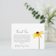 Black Eyed Susan | Carte de remerciement pour deui