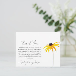 Remerciements Black Eyed Susan Carte de remerciement pour deui