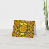 Black Eyed Susan Kaleidoscope Carte de remerciemen