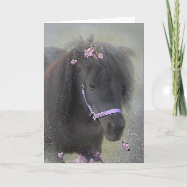 Remerciements Black Pony - Carte de voeux (Devant)