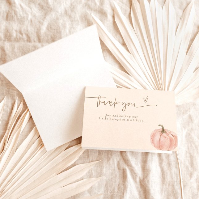 Remerciements Boho Fall Citrouille Carte de remerciements, Baby  (Créateur téléchargé)