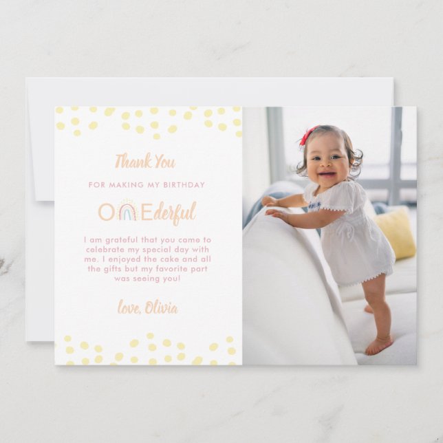 Remerciements Boho Rainbow n'est-elle pas une Carte de remerciem (Devant)