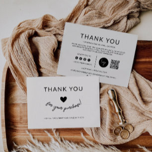 Remerciements Boho Small Business Carte de remerciements,
