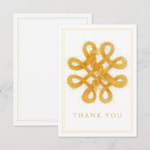 Remerciements BOÎTE EN CELTIQUE D'OR 3,5x5 Carte de remerciement