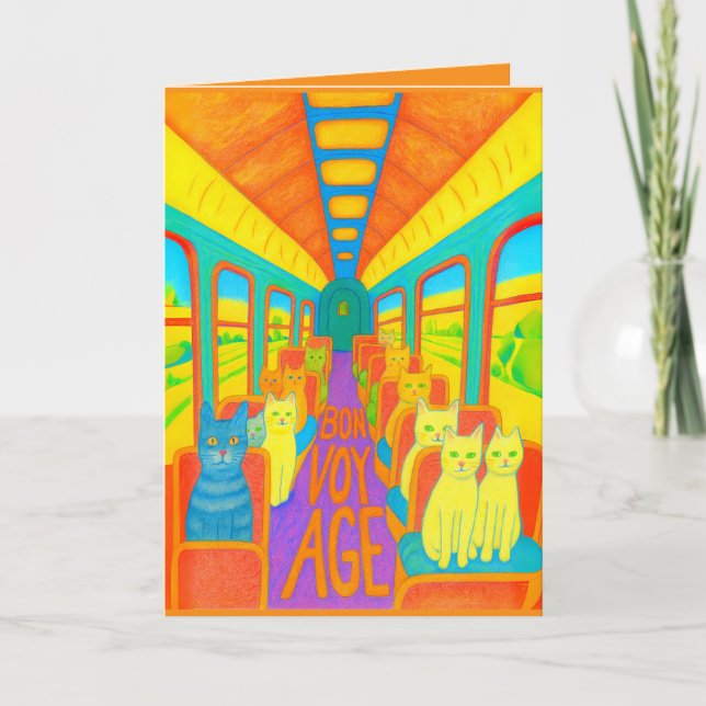 Remerciements Bon Voyage Carte de départ Bonne chance au revoir (Devant)