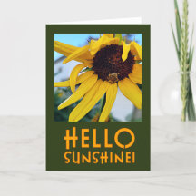 Bonjour Sunshine ! carte de voeux vierge