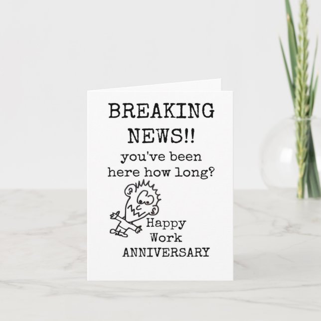 Remerciements Bonne carte d'anniversaire de travail, drôle (Devant)