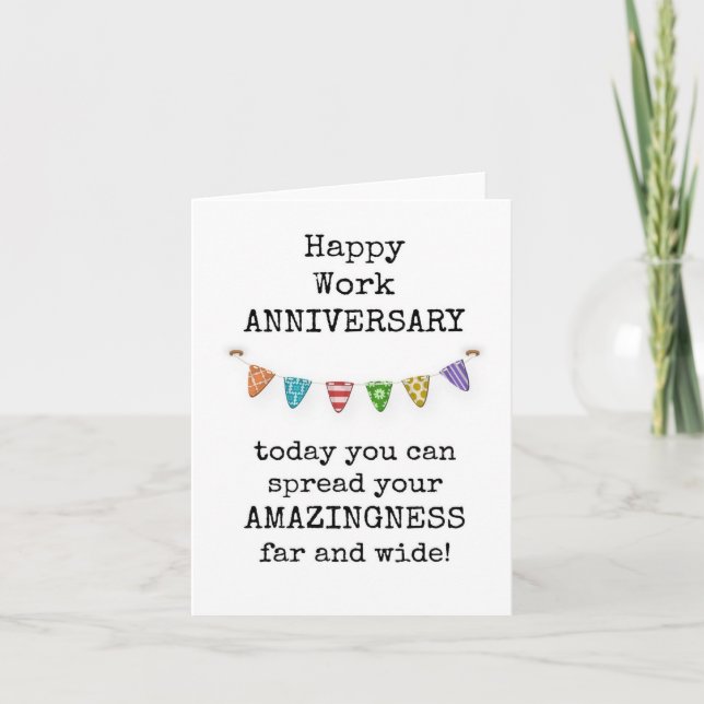 Remerciements Bonne carte d'anniversaire de travail, drôle (Devant)