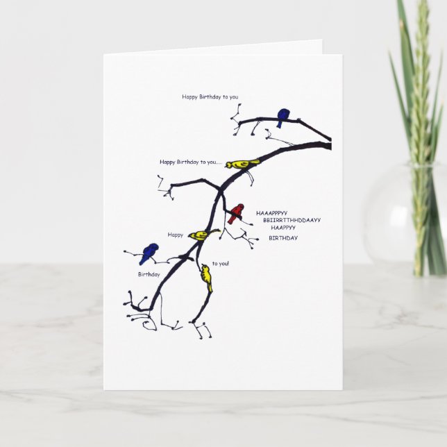 Remerciements Bonne carte de chant d'anniversaire (Devant)