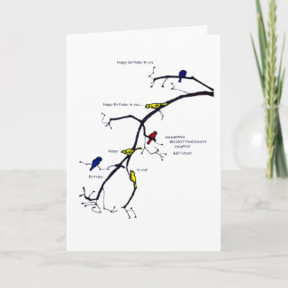 Remerciements Bonne carte de chant d'anniversaire