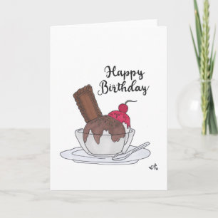 Remerciements Bonne carte de dimanche de crème glacée anniversai