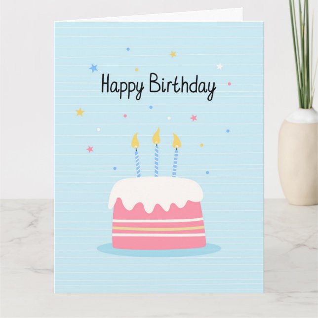 Remerciements Bonne carte de gâteau d'anniversaire (Devant)