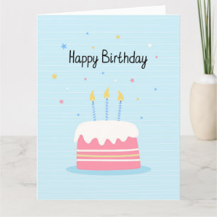 Remerciements Bonne carte de gâteau d'anniversaire