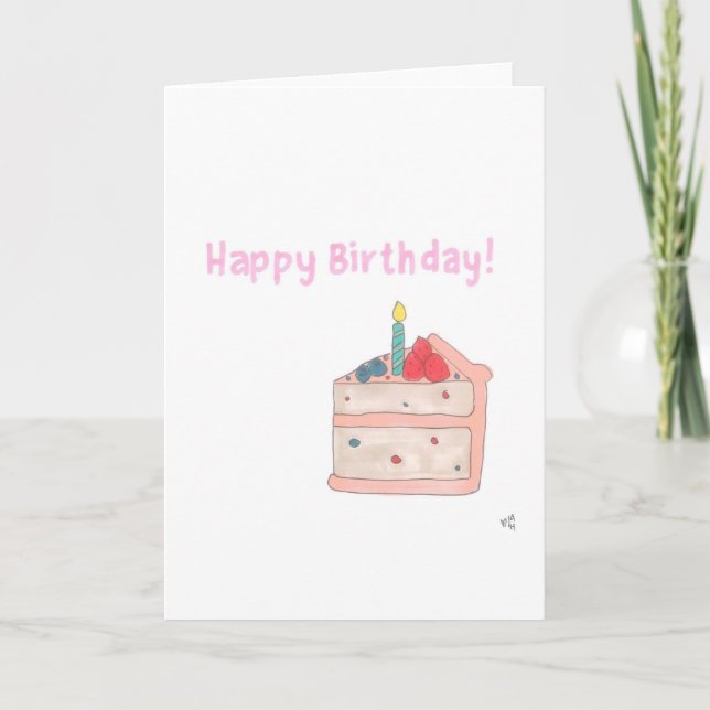 Remerciements Bonne carte de gâteau d'anniversaire 4 (Devant)