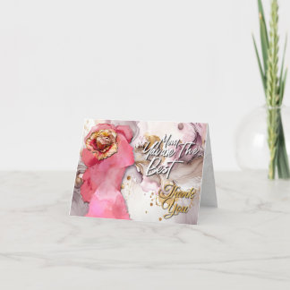 Remerciements Bonne carte de jour de la mère - Fleur rose