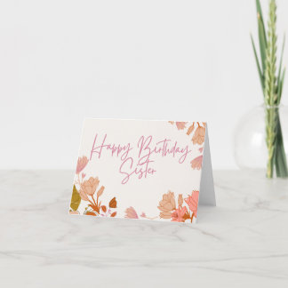 Remerciements Bonne carte de soeur d'anniversaire