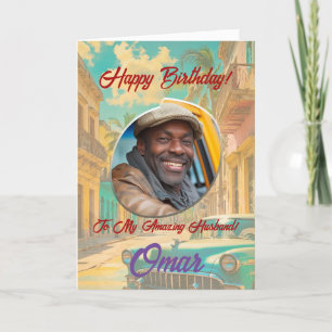 Remerciements Bonne carte de voeux d'anniversaire avec photo