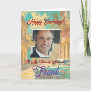 Remerciements Bonne carte de voeux d'anniversaire avec photo