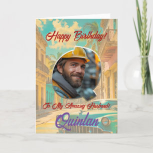 Remerciements Bonne carte de voeux d'anniversaire avec photo
